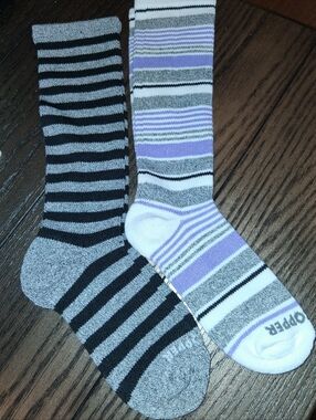 NEW Tommy Copper Compression Socks Striped Knee-High Lady's Shoe 4 - 6.5